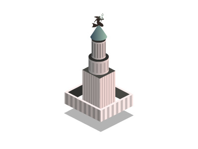 Lighthouse of Alexandria africa alexandria ancient architecture building game house icon isometric lighthouse wonders world