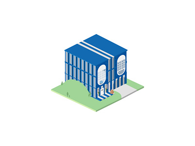 Isometric Shipping Container House 2d architecture building city container design extraordinary home house icon illustration isometric real estate shipping container town travel ui vacation vector