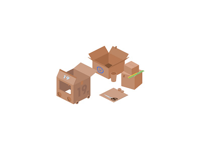 📦 Isometric Toy Car Making