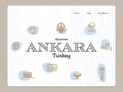 Travel E-Book Mock-up::City of Ankara:: 2d ankara app branding city color design doodle history icon illustration landing mobile page tablet travel turkey typography ui vector