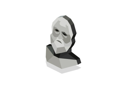 Bust of Thales anatolia ancient game icon isometric low poly mathematician sculpture stone thales town turkey