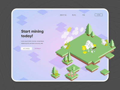 Crypto Mining 3d crypto crypto currency design fintech game icon illustration isometric market mining money pixel stock ui vector