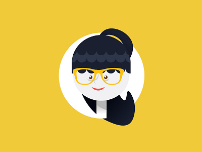 🥽 2d avatar avatar design character character design cute girl design dribbble weekly warmup flat design icon illustration nerd girl playoff pony tail portrait profile profile pic profile picture vector weekly warm up