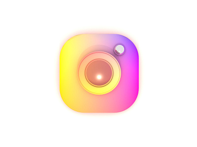 Instagram logo 3d app branding c4d cinema 4d design gradient icon icon design illustration instagram logo logo design low poly render social media top down view top view ui ux