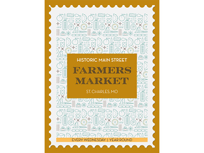 Main Street Farmers Market Poster 🥬🌽🥕