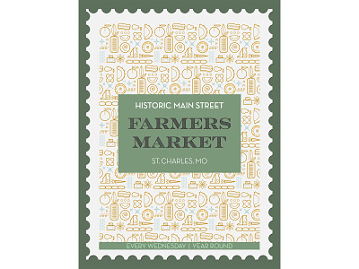 Farmers Market Poster 🥬🌽🥕 2d brand branding farm farming food geometric graphic design icon illustration letter local organic pattern poster rebound shop typography weekly warmup