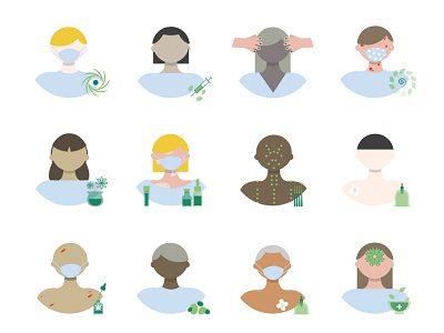 🌿Alternative Medicine/Theraphy Icons 2d app avatar cbd design flat graphic design health icon icon set illustration medical mobile people pictogram picture profile ui vector weed