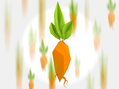 Carrot Invasion 3d c4d carrot cinema 4d easter icon low poly motion motion blur plant polygon vegetable