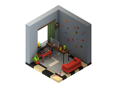 Isometric 3D Room