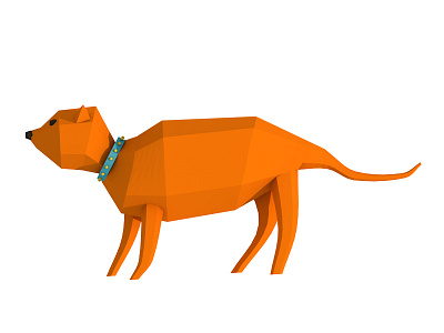 Lion the Cat 3d animal bright color c4d cat character design funky illustration low poly orange pet simple