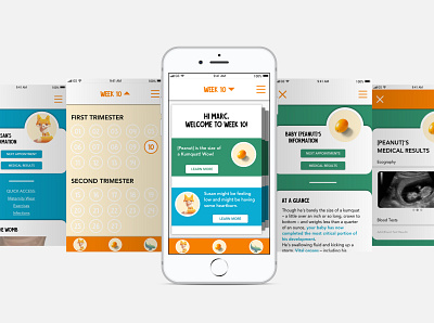 Little Peanut app app design illustration medical pregnancy ui ux