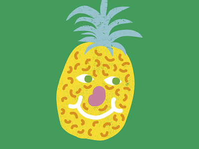 Piña lover fruit illustration pineapple vector