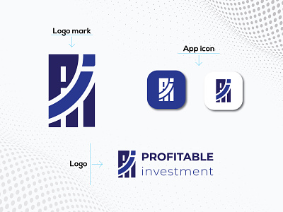 Financial  Investment logo, PI monogram  logo
