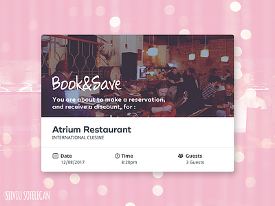 Booking Card - Complete card design design inspiration reservation reservation card restaurant booking ui uidesign user ux uxdesign