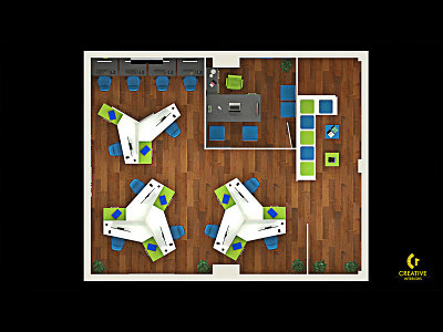Dijital Brains (Software House) color commercial design interior interior design modeling office rendering softwarehouse