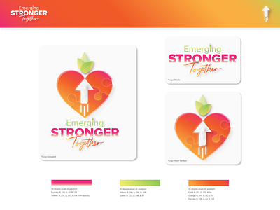 Emerging Stronger Together branding design graphic design illustration logo vector
