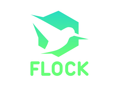 Flock branding clean design flat identity logo minimal vector
