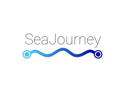 SeaJourny branding clean design flat icon identity logo minimal typography vector
