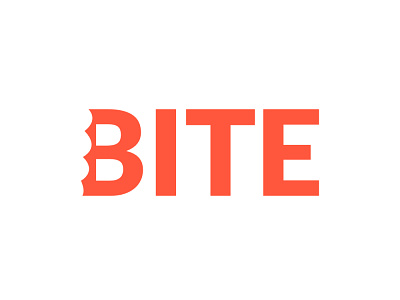 Bite branding clean design flat identity logo logotype minimal typography vector