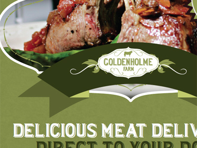 Goldenholme Advert advert branding design farm green meat