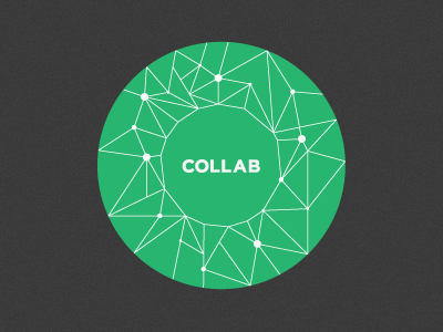 Collab Identity V2 brain brand green hive mind logo mind the collab