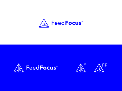 Logo design concept blue brand brand design branding concept feed focus geometric icon identity line line icon line logo logo logo design minimal minimalistic monoline triangle