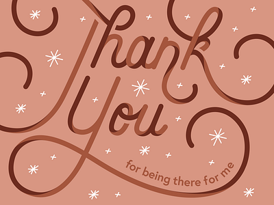 Thank you card family friends grateful handlettering handwriting letterhead lettering lettering artist letters monoline monoline script script stars thank you thankful thanks thanksgiving type typography