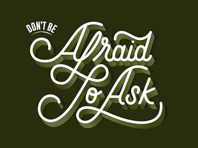 Don T Be Afraid To Ask By Eszter Czajkowski Nyari On Dribbble