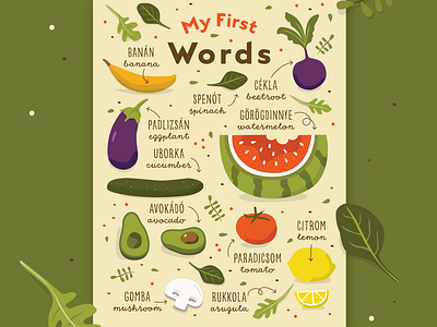 My First Words illustrated poster