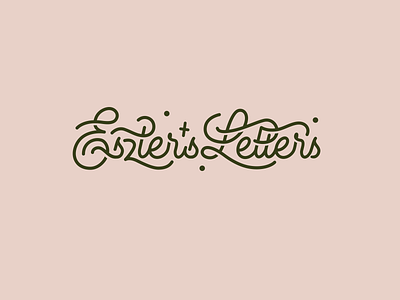 Eszter's Letters Logo brand branding branding design calligraphy concept cursive esztersletters font handlettering handwriting identity letter letterer lettering logo logo design logotype monoline script typography