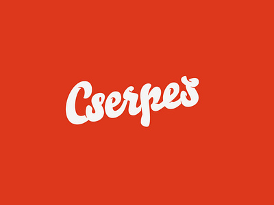 Cserpes Logo bar brand brand identity branding breakfast calligraphy cheese coffee cserpes dairy handmade identity lettering logo logotype manufacture milk milk bar red tejivó