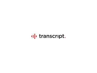 Transcript Logo Concept advertising brand brand design branding branding agency concept identity logo logo design logomark logotype radio red script sound transcript transcription tv voice