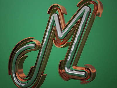 Big M cinema 4d lettering typography
