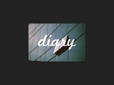 Diary Animation - 2013 Portfolio animation architecture diary photography photoshop text travel typography