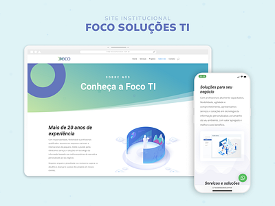Site Institucional - Foco Soluções TI design flat logo minimal responsive site ui ux vector website