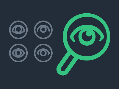 Sherlok Logo Process eye glass green icon illuminati logo magnifying monoline sherlock