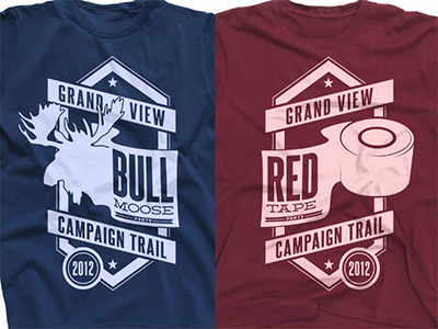 Summer Camp Red vs Blue blue bull campaign election moose opposing presidential red tape teams trail vs