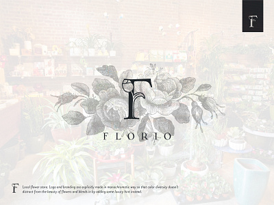 Florio - a flower boutique branding design icon logo type typedesign typeface typography