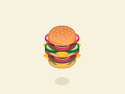 Big Buddy bigmac burger cheese design food illustration lettuce mcdonalds onions tolokonnikov