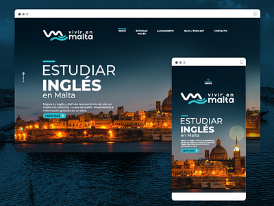 ::: Vivir en Malta ::: brand branding design logo vector webdesign