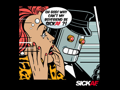 SickAF design graphic design illustration pop art sticker art