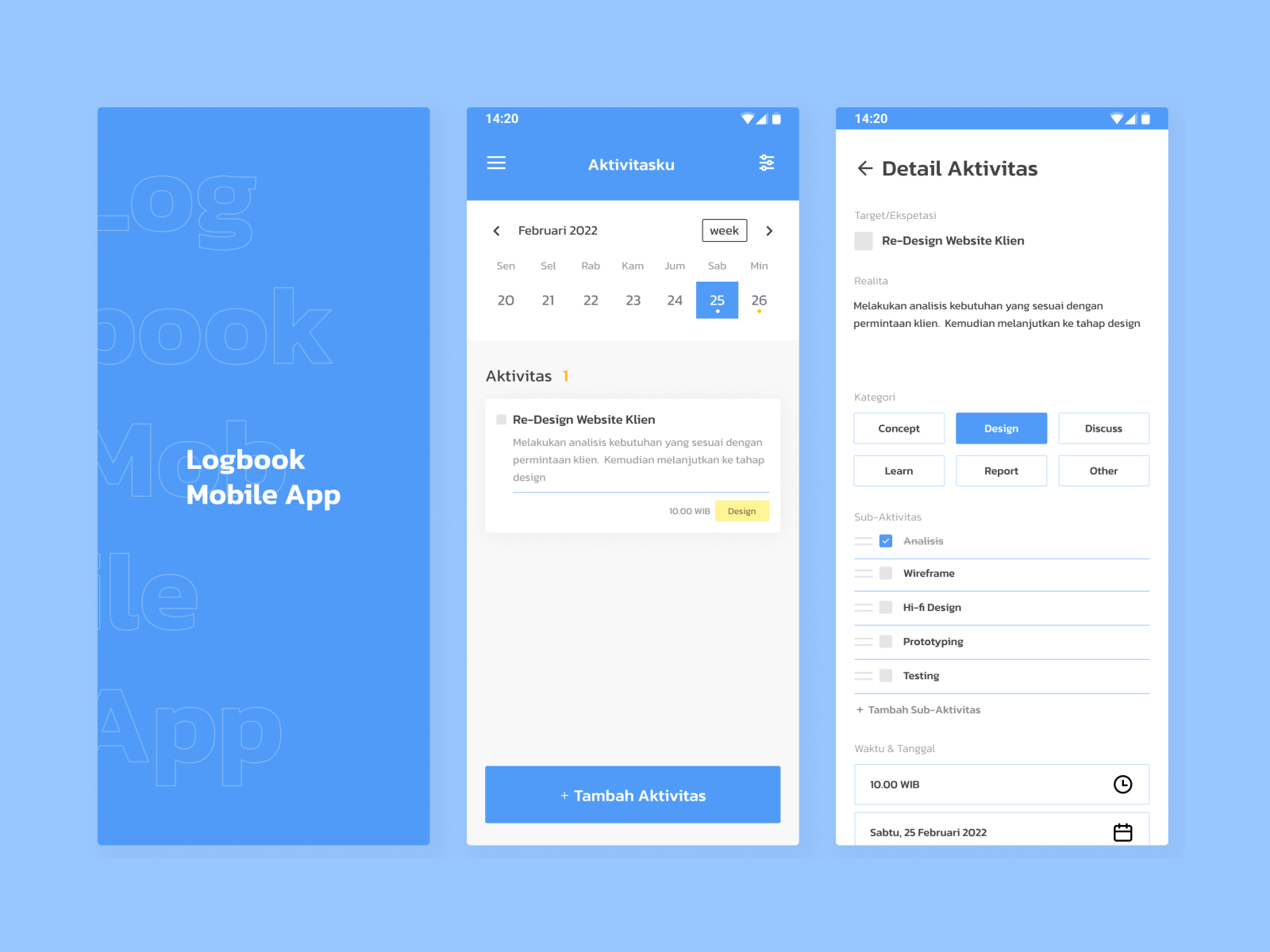 Logbook Mobile App by Rizal Vahlevi on Dribbble