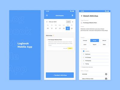 Logbook Mobile App mobile app ui ui design