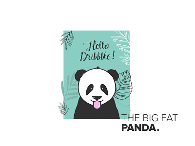 Hello Dribbble - The Fat Panda design first first dribbble shot first shot firstshot flat illustration minimal thebigfatpanda ui ux vector website