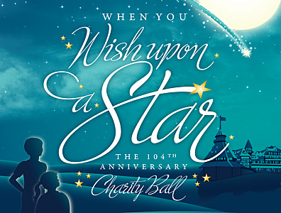 When You Wish Upon A Star charity illustration invitation moon star vector wish