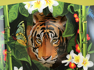 Tiger Invitation Design, Fold & Diecut Pop-up