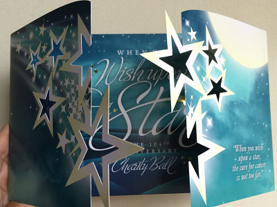 When You Wish Upon A Star - Invitation Design & Diecut diecut folded illustration invitation moon star typography vector