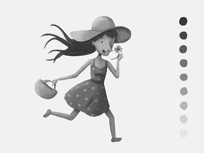 Grayscale Girl design digital art digital illustration illustration photoshop