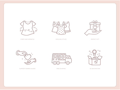 Clothing e-shop icons clothes design e shop graphic iconography icons iconset