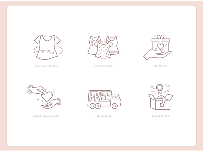 Clothing e-shop icons